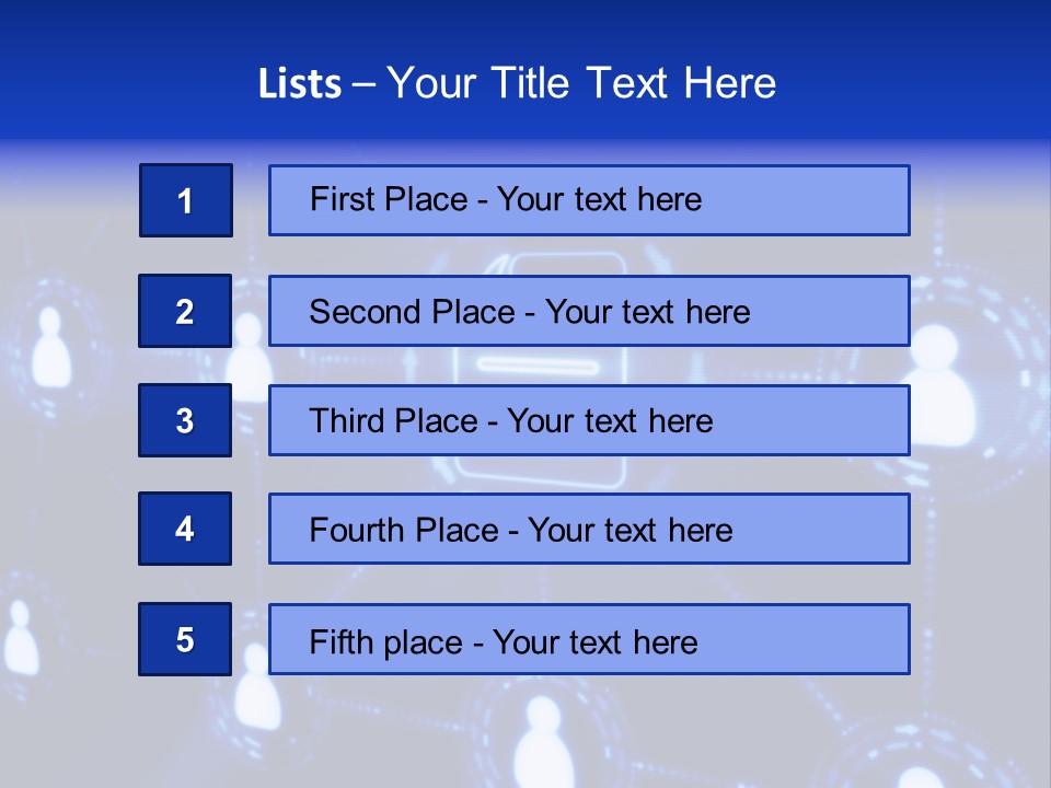 A Blue Background With A Group Of People On It PowerPoint Template