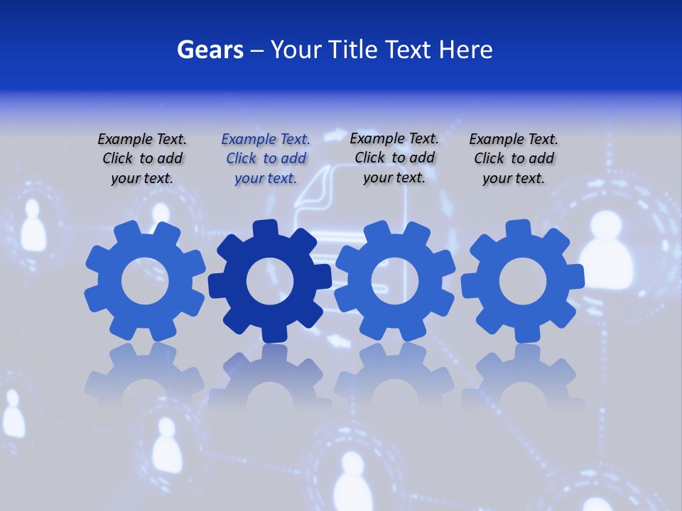 A Blue Background With A Group Of People On It PowerPoint Template