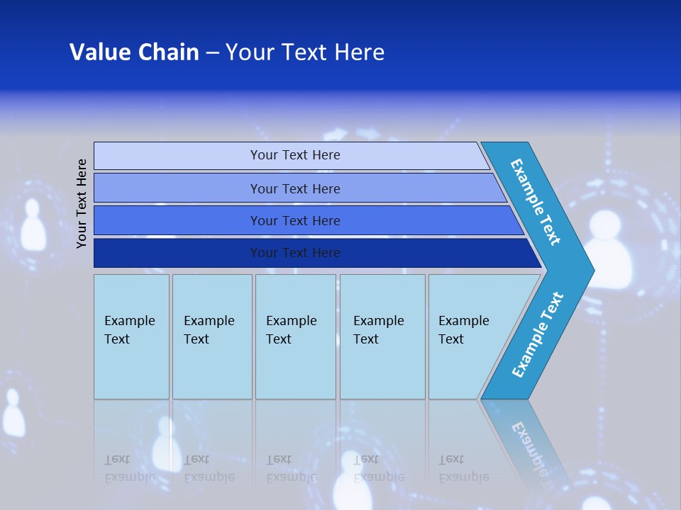 A Blue Background With A Group Of People On It PowerPoint Template