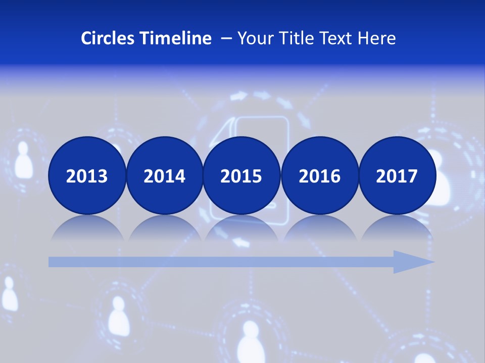 A Blue Background With A Group Of People On It PowerPoint Template