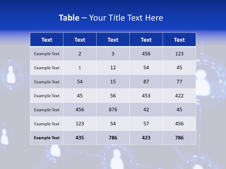 A Blue Background With A Group Of People On It PowerPoint Template