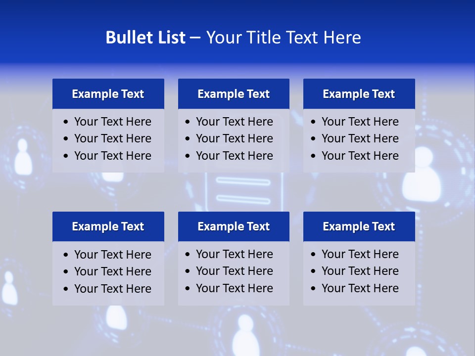 A Blue Background With A Group Of People On It PowerPoint Template