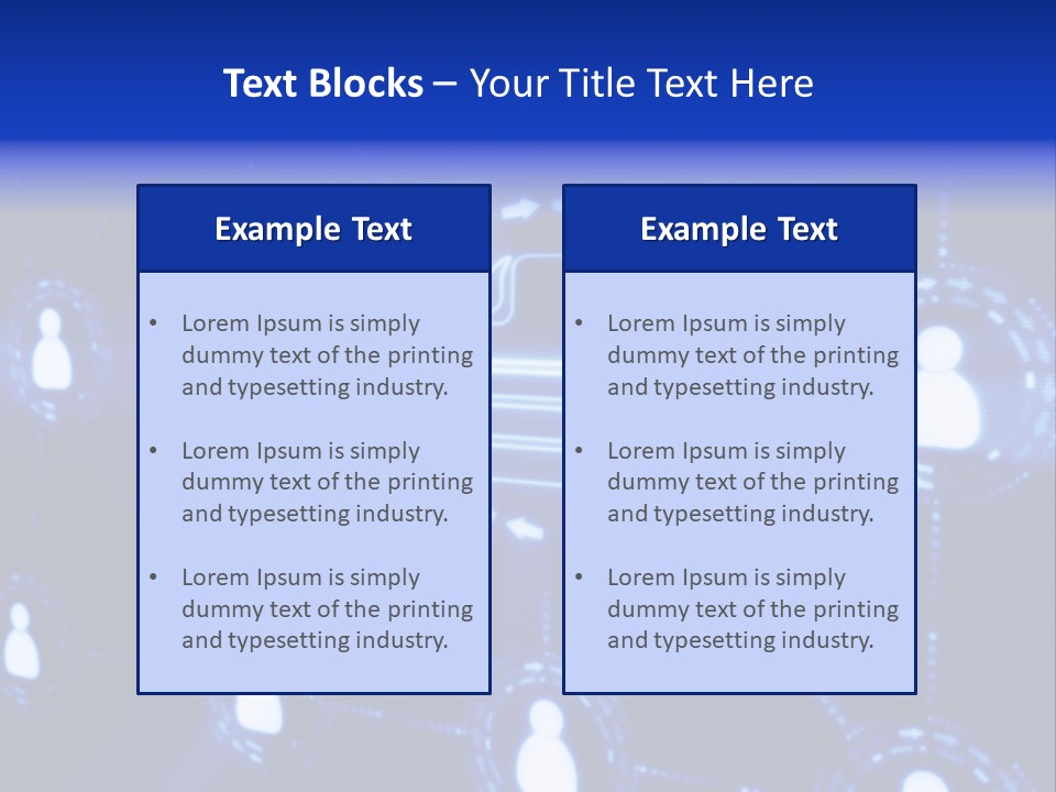 A Blue Background With A Group Of People On It PowerPoint Template