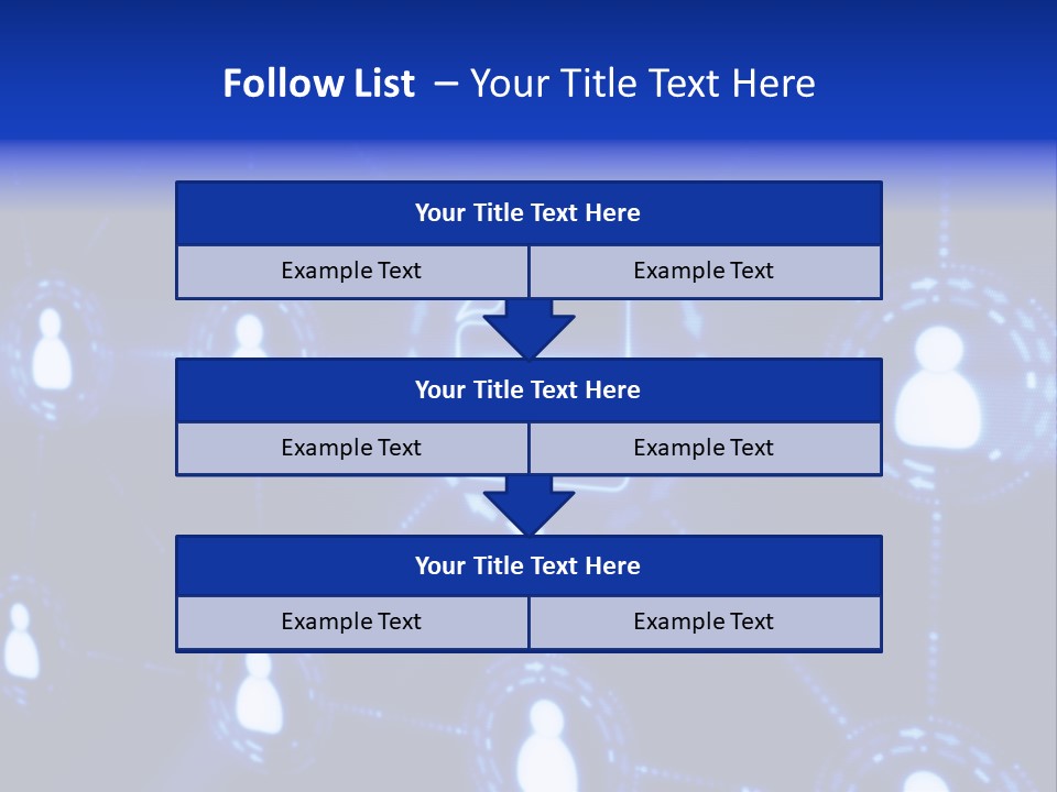 A Blue Background With A Group Of People On It PowerPoint Template
