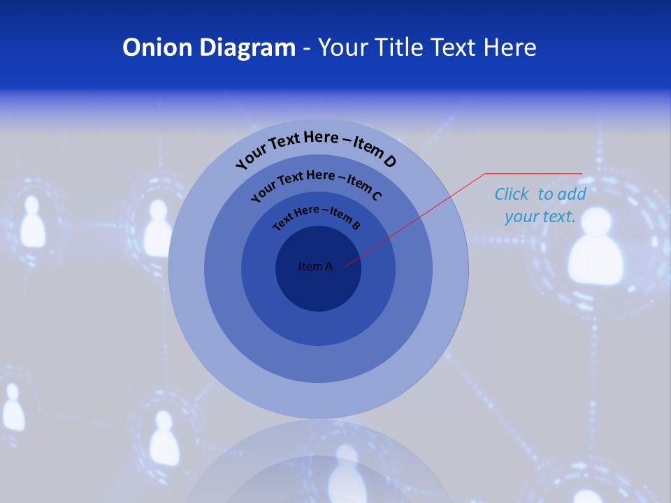 A Blue Background With A Group Of People On It PowerPoint Template