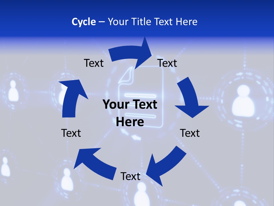 A Blue Background With A Group Of People On It PowerPoint Template