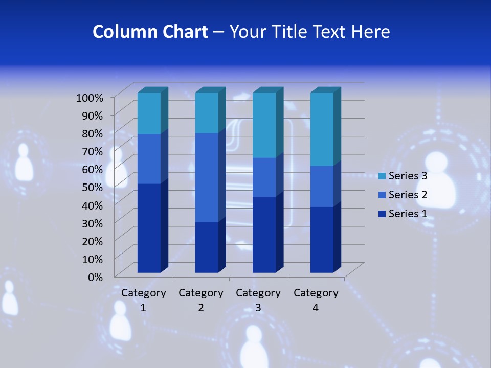A Blue Background With A Group Of People On It PowerPoint Template