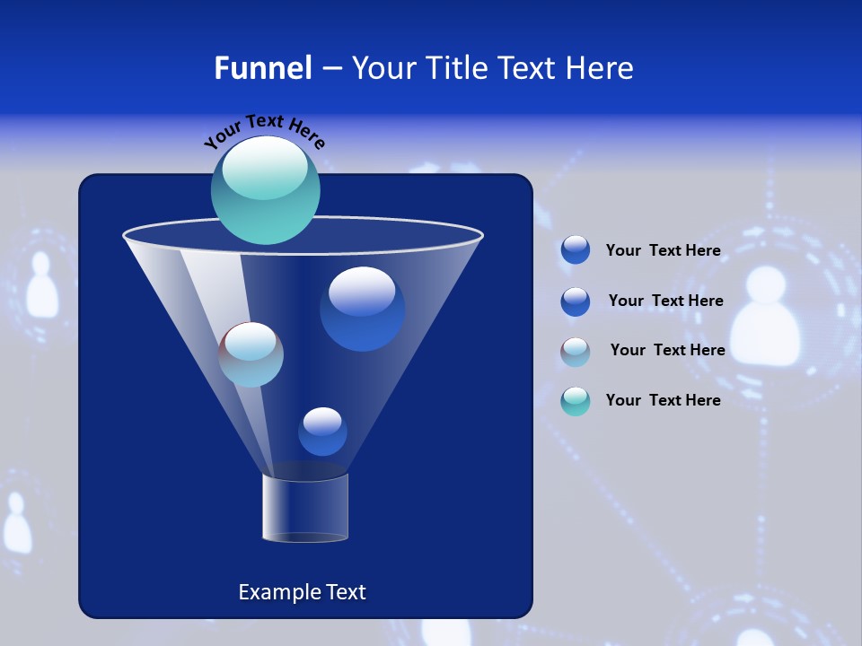 A Blue Background With A Group Of People On It PowerPoint Template