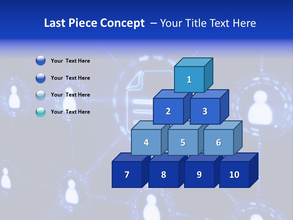 A Blue Background With A Group Of People On It PowerPoint Template