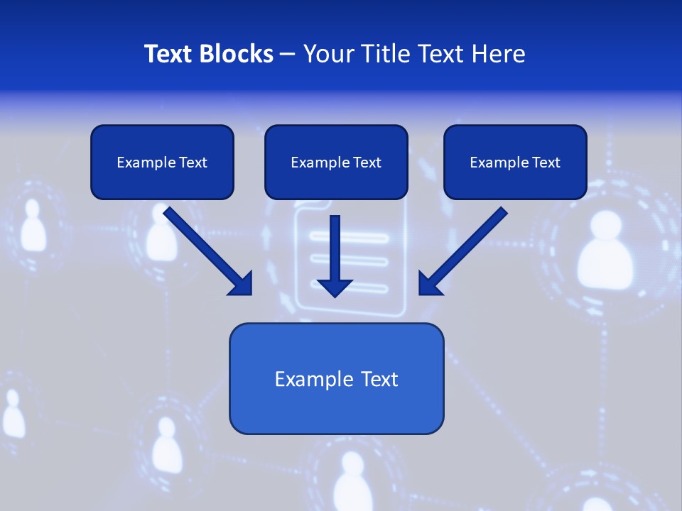 A Blue Background With A Group Of People On It PowerPoint Template