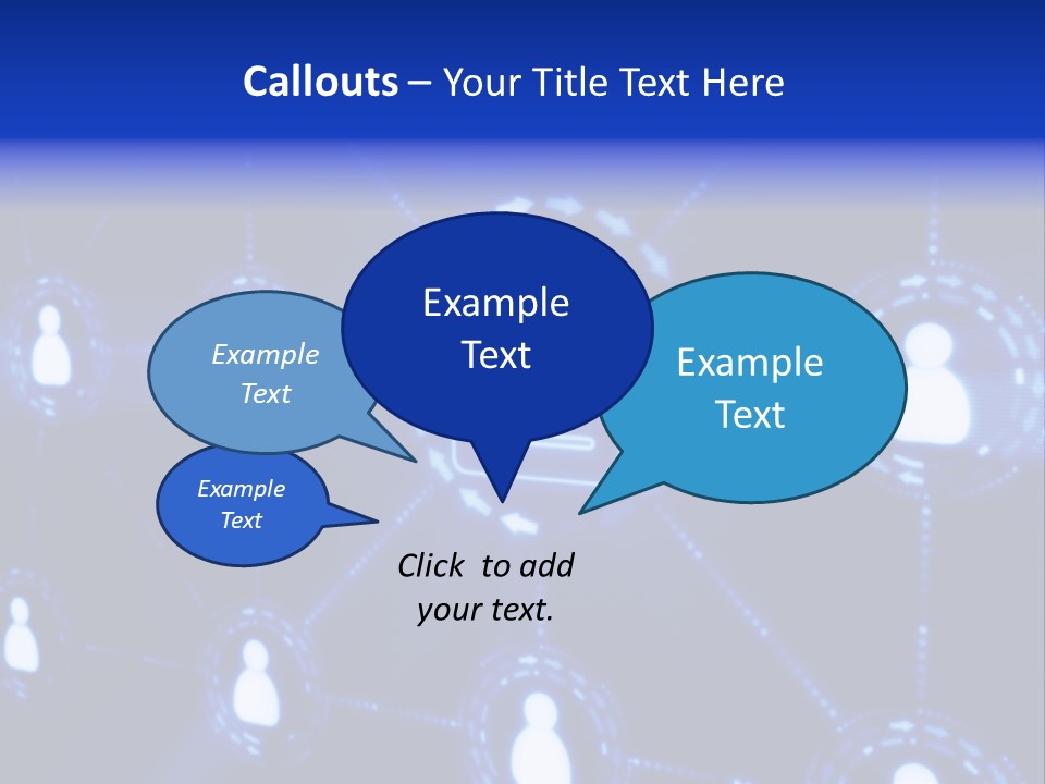 A Blue Background With A Group Of People On It PowerPoint Template