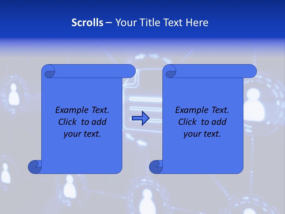A Blue Background With A Group Of People On It PowerPoint Template