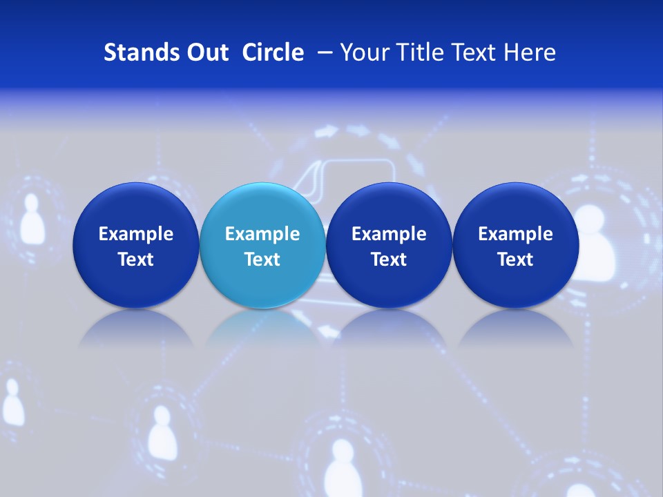 A Blue Background With A Group Of People On It PowerPoint Template