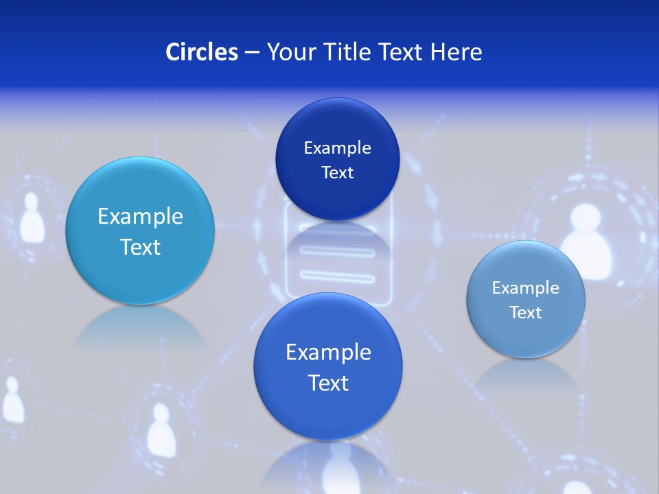 A Blue Background With A Group Of People On It PowerPoint Template