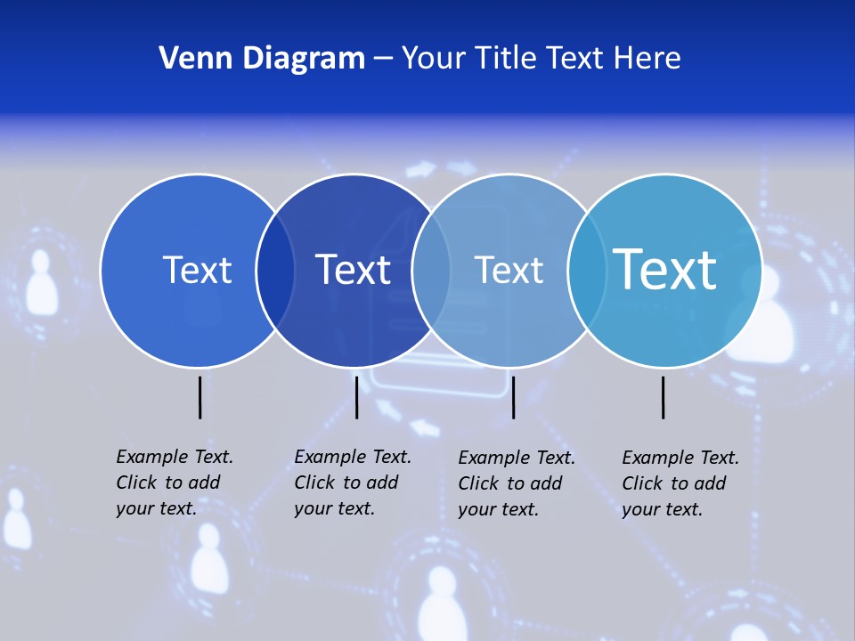 A Blue Background With A Group Of People On It PowerPoint Template