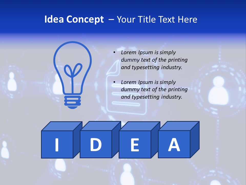 A Blue Background With A Group Of People On It PowerPoint Template