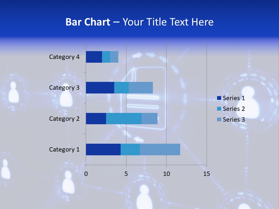 A Blue Background With A Group Of People On It PowerPoint Template