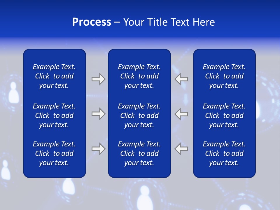 A Blue Background With A Group Of People On It PowerPoint Template