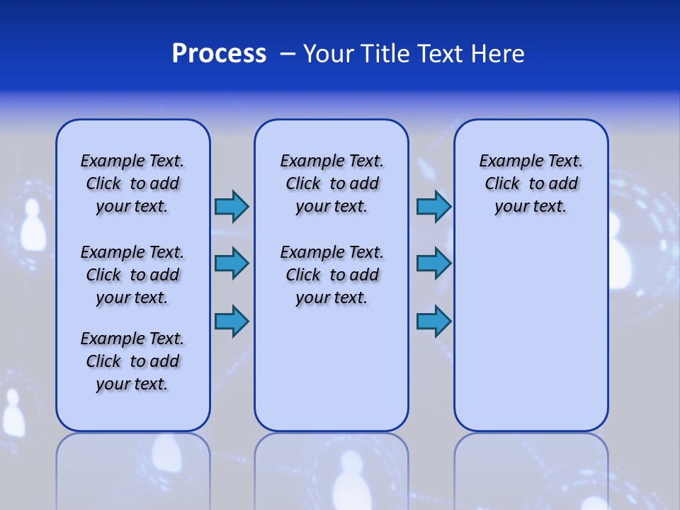 A Blue Background With A Group Of People On It PowerPoint Template