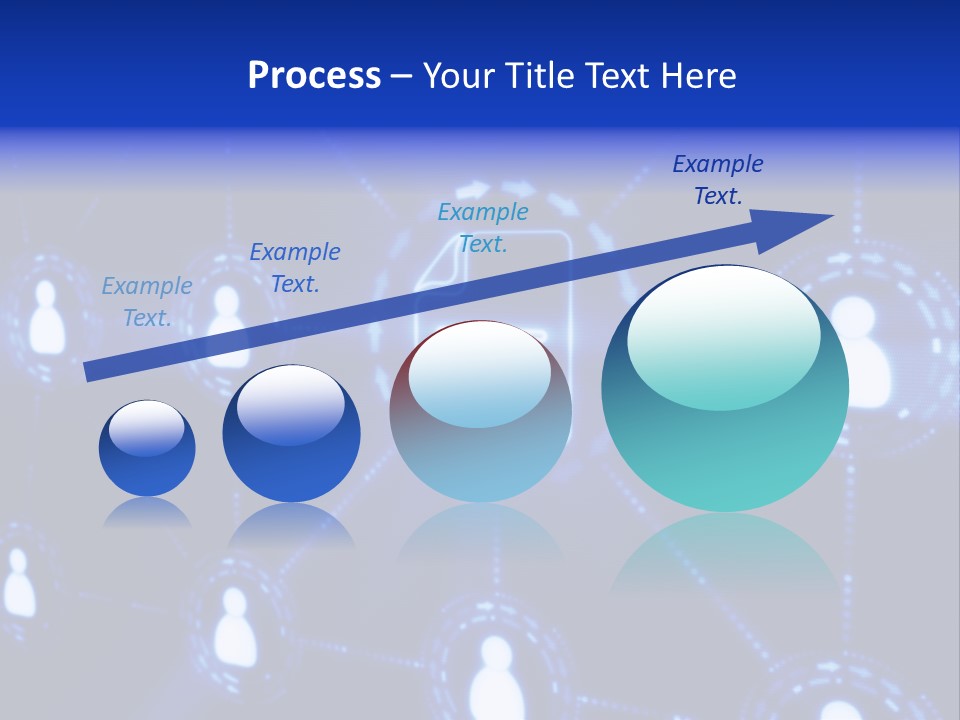 A Blue Background With A Group Of People On It PowerPoint Template