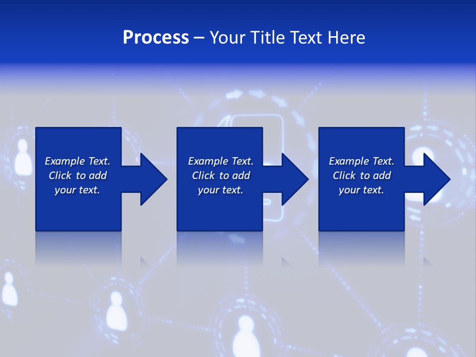 A Blue Background With A Group Of People On It PowerPoint Template