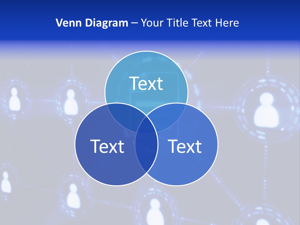 A Blue Background With A Group Of People On It PowerPoint Template