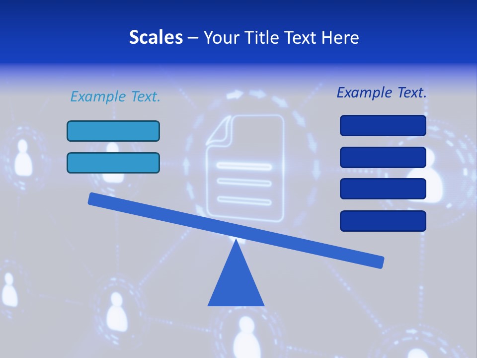 A Blue Background With A Group Of People On It PowerPoint Template