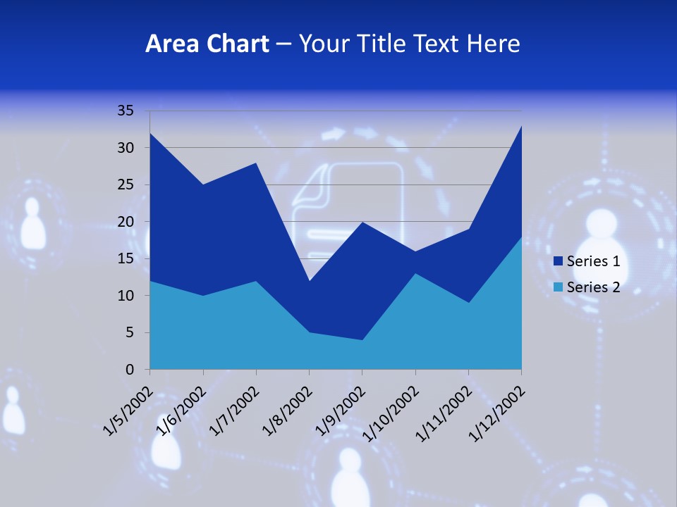 A Blue Background With A Group Of People On It PowerPoint Template