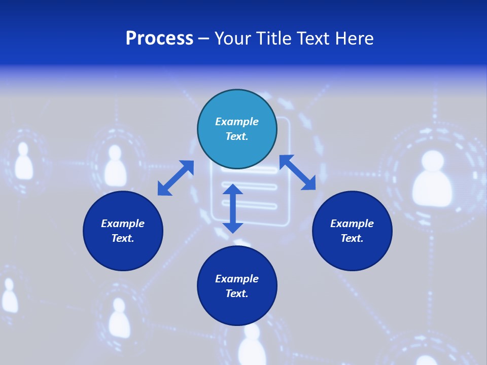 A Blue Background With A Group Of People On It PowerPoint Template