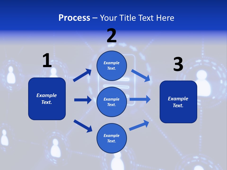 A Blue Background With A Group Of People On It PowerPoint Template