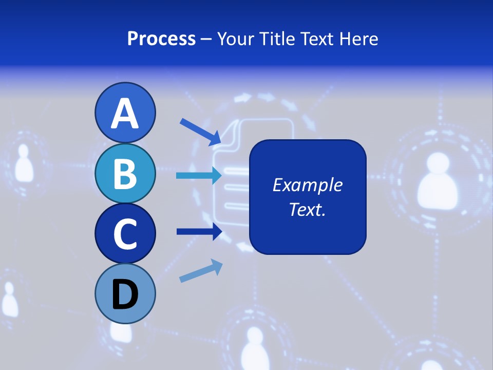 A Blue Background With A Group Of People On It PowerPoint Template