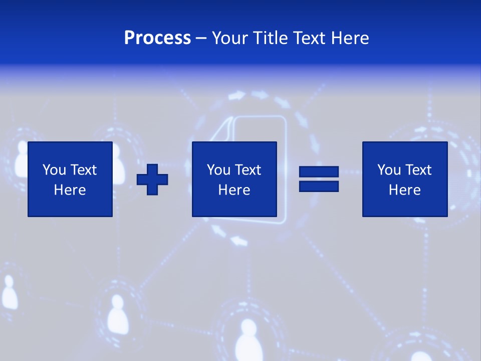A Blue Background With A Group Of People On It PowerPoint Template