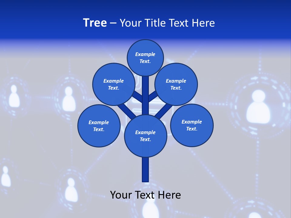 A Blue Background With A Group Of People On It PowerPoint Template