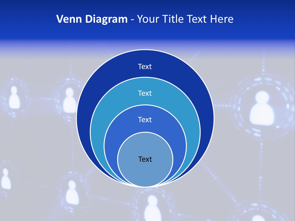 A Blue Background With A Group Of People On It PowerPoint Template