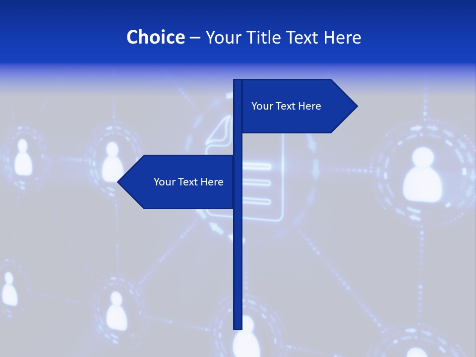 A Blue Background With A Group Of People On It PowerPoint Template