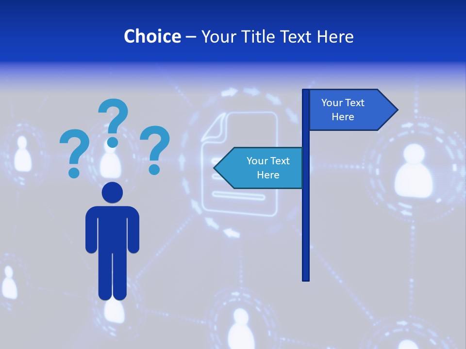 A Blue Background With A Group Of People On It PowerPoint Template