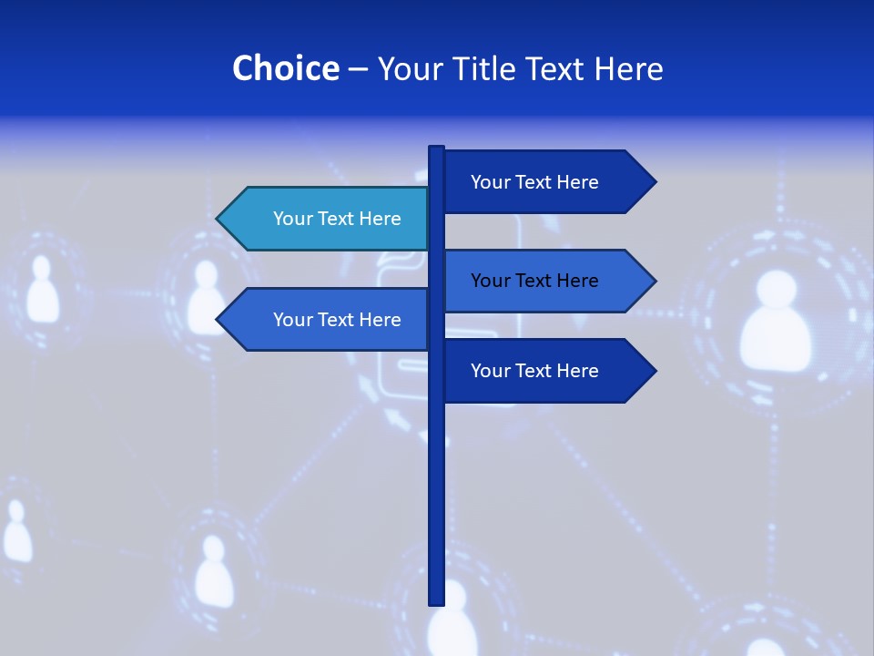 A Blue Background With A Group Of People On It PowerPoint Template