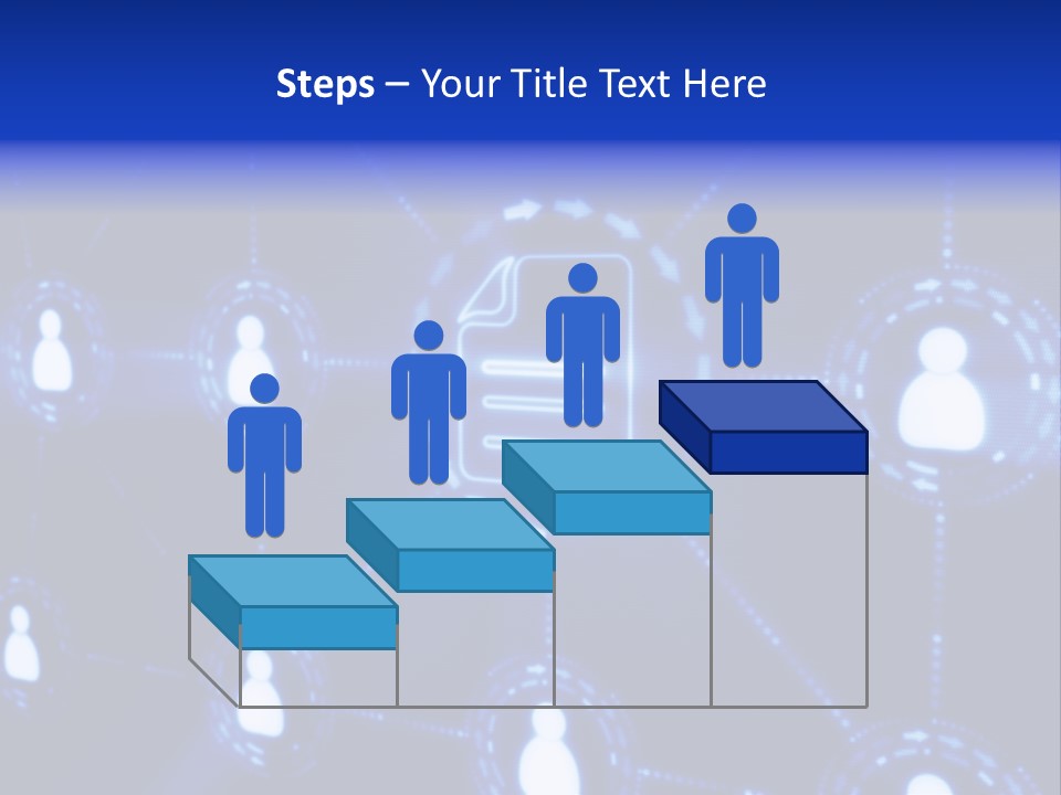 A Blue Background With A Group Of People On It PowerPoint Template