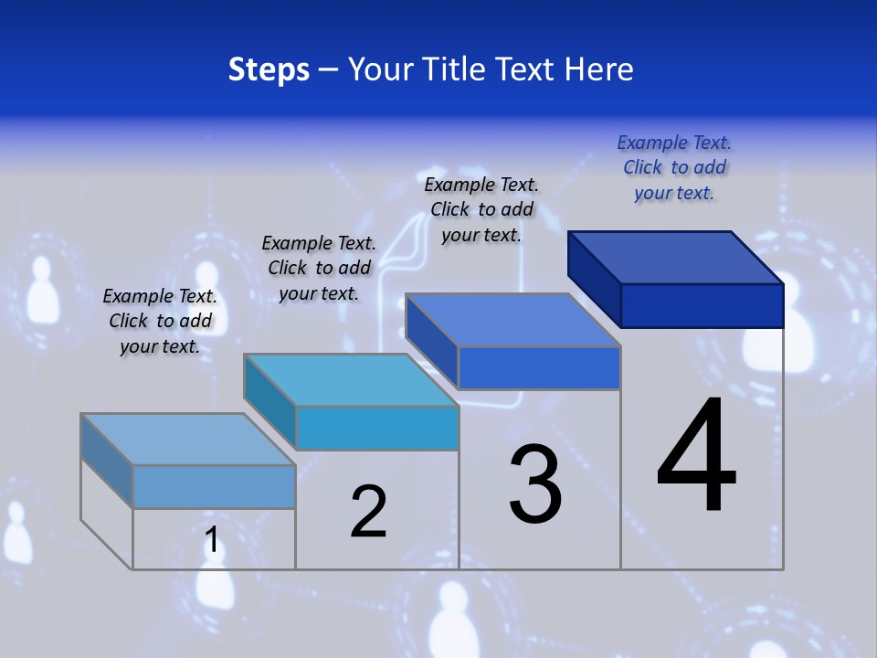 A Blue Background With A Group Of People On It PowerPoint Template