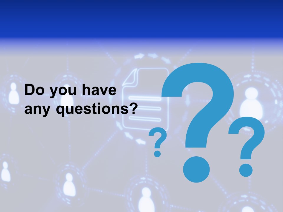 A Blue Background With A Group Of People On It PowerPoint Template