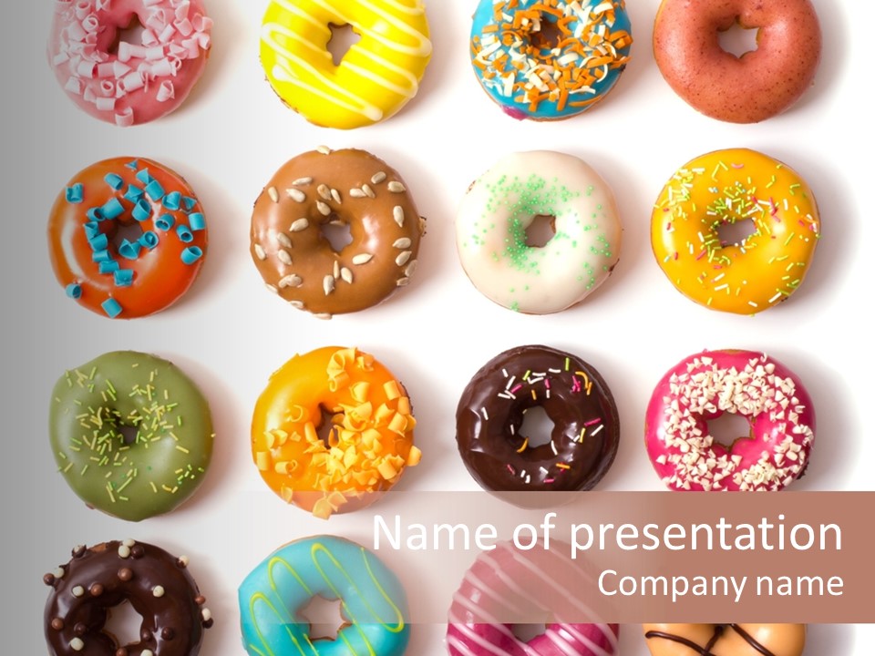 White Yummy Icing PowerPoint Template