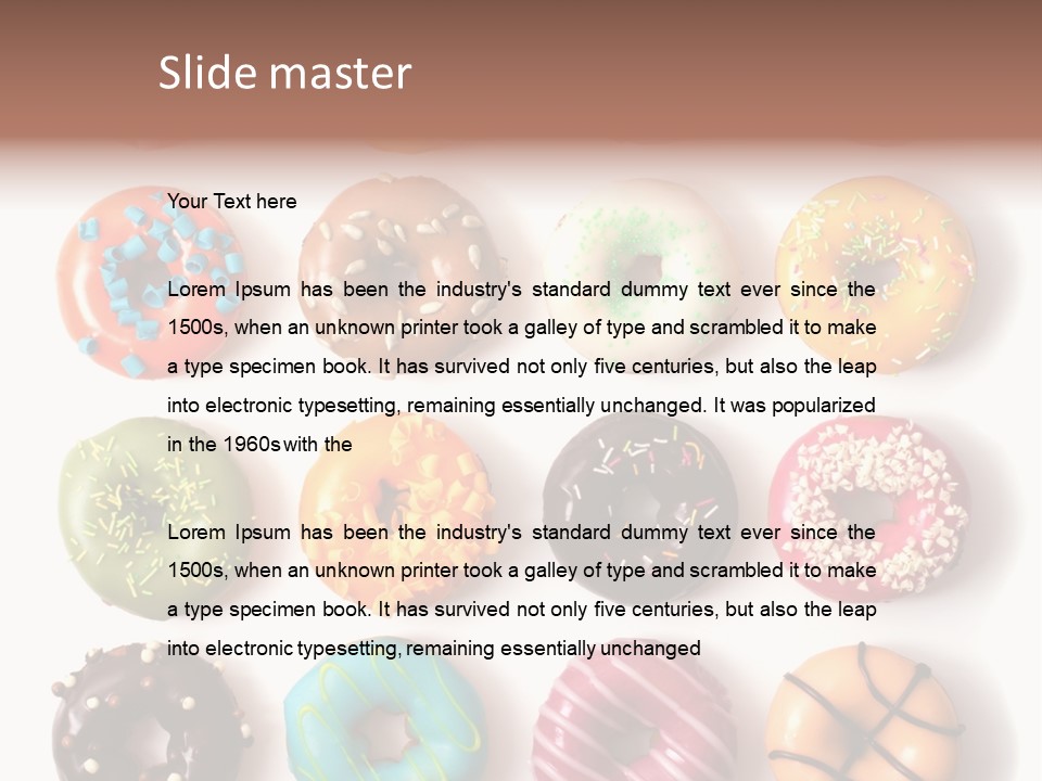 White Yummy Icing PowerPoint Template