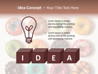 White Yummy Icing PowerPoint Template