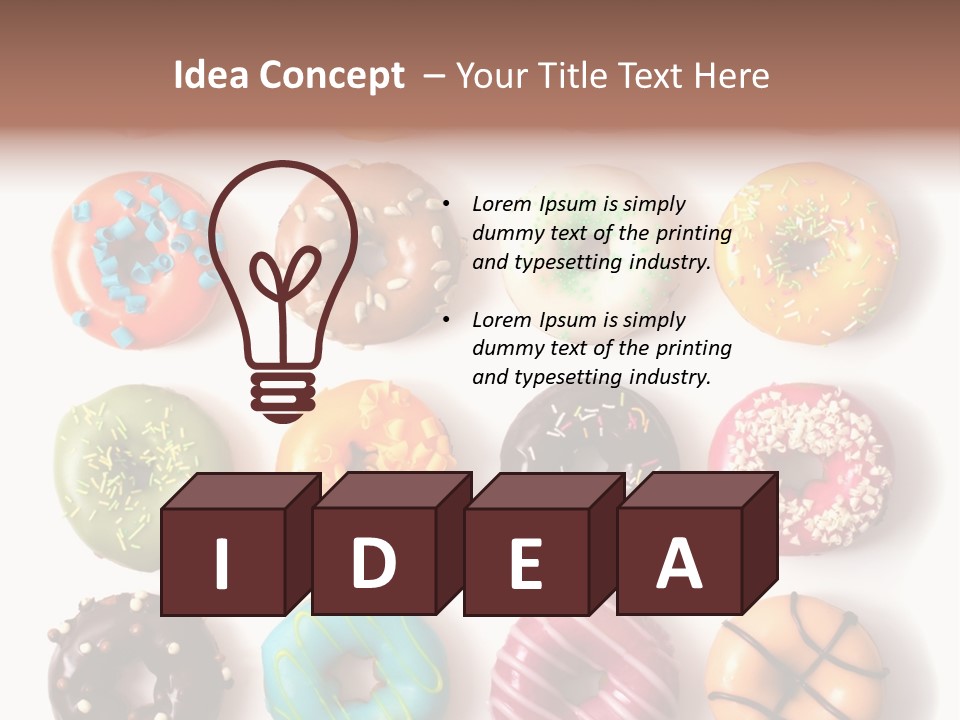 White Yummy Icing PowerPoint Template