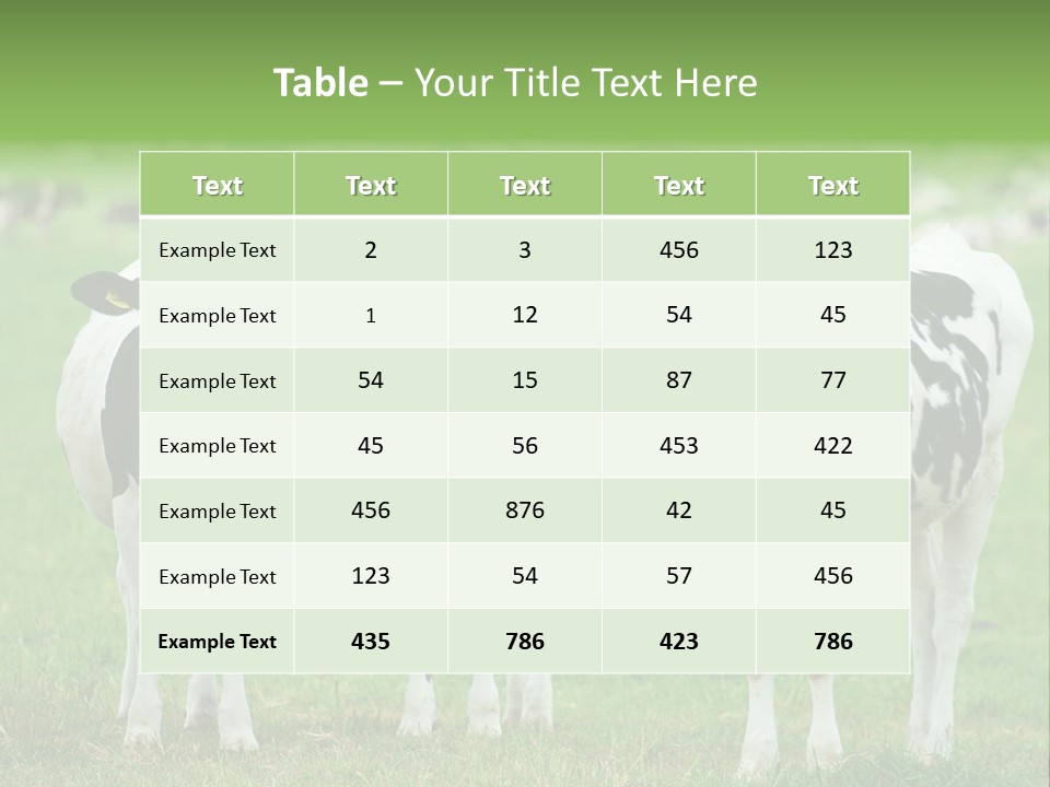 Rural Dairy Cattle Animal PowerPoint Template