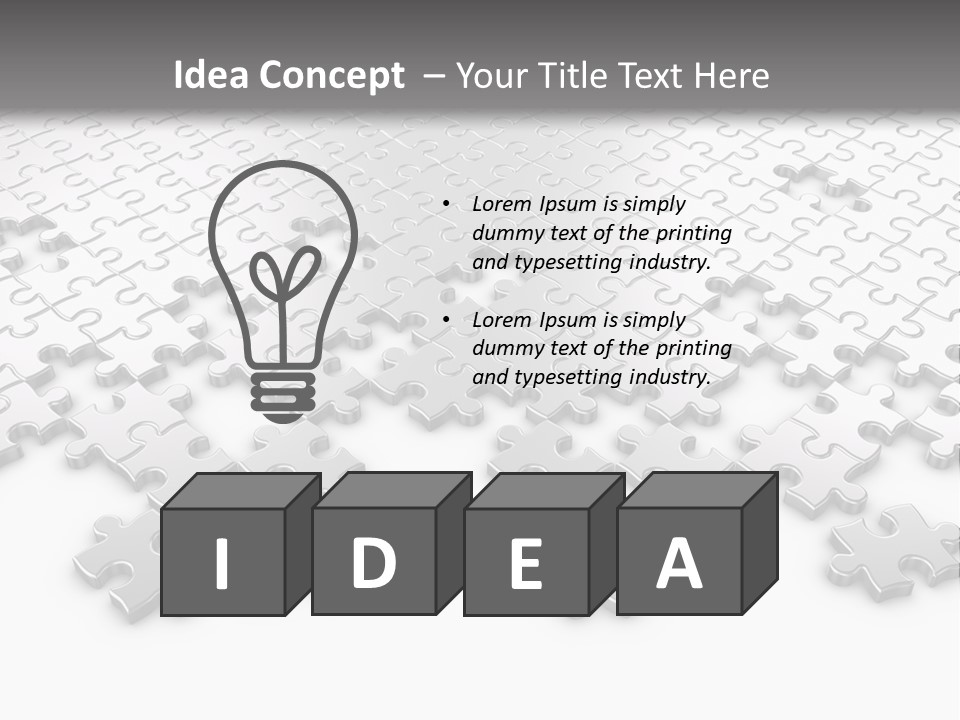 Solution Connection Piece PowerPoint Template