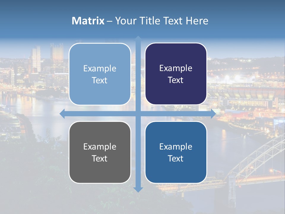 Monongahela River Office Buildings West End Bridge PowerPoint Template