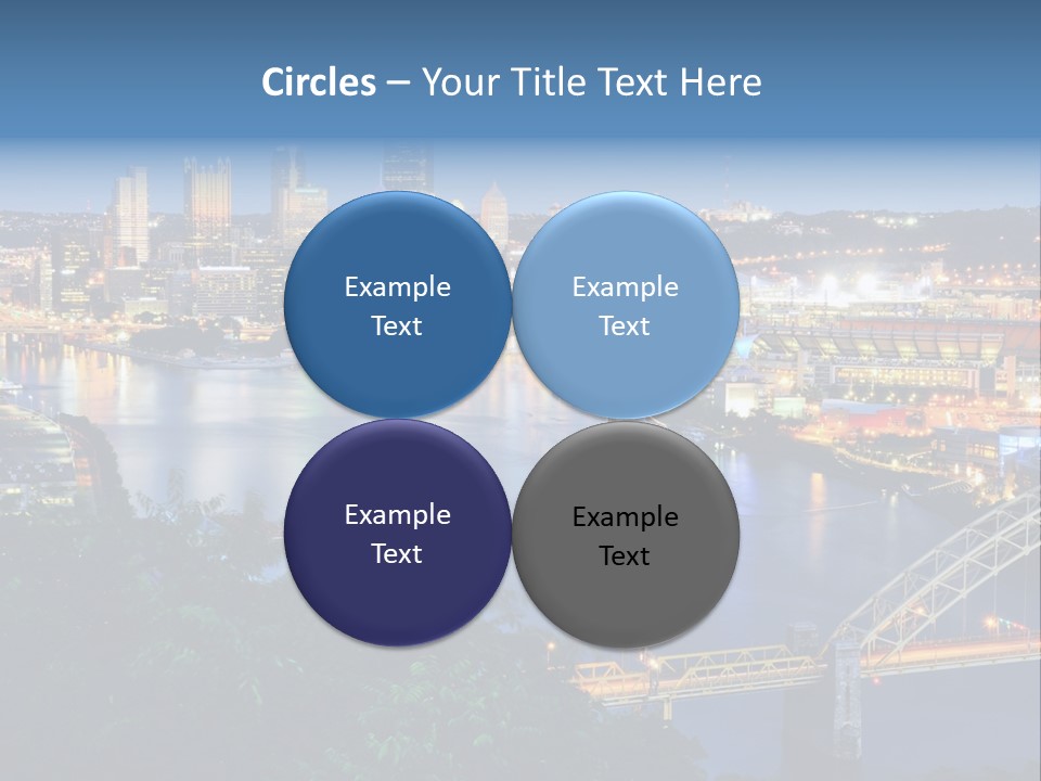 Monongahela River Office Buildings West End Bridge PowerPoint Template