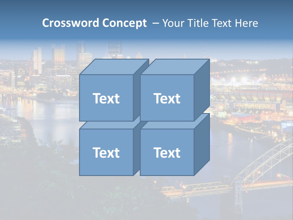 Monongahela River Office Buildings West End Bridge PowerPoint Template