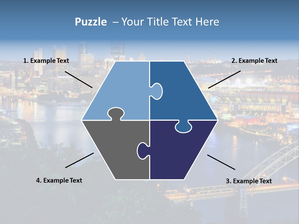 Monongahela River Office Buildings West End Bridge PowerPoint Template